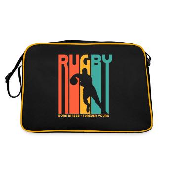 Rugby. Nee en 1823. Pour les fans de rugby - Sac Retro - noir/or - Dos