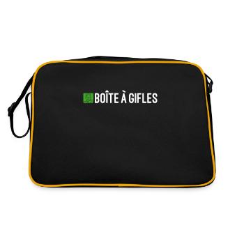 Boite a gifles. Pour les fans de rugby, de bagarre - Sac Retro - noir/or - Dos