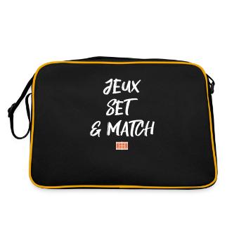 Jeux, Set et Match. Pour un tennisman vainqueur - Sac Retro - noir/or - Dos