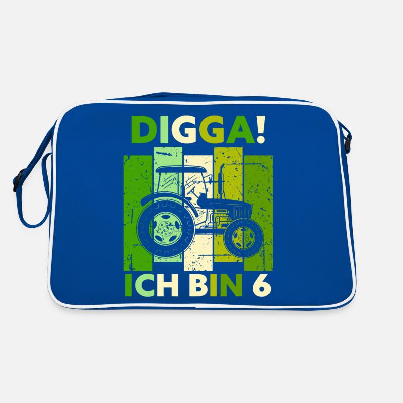 6. Geburtstag Junge Traktor Geschenk Landwirt Retro Tasche