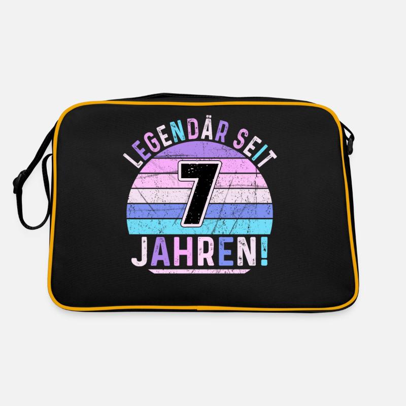 7 Jahre Geschenk 7. Geburtstag Junge Mädchen Retro Tasche