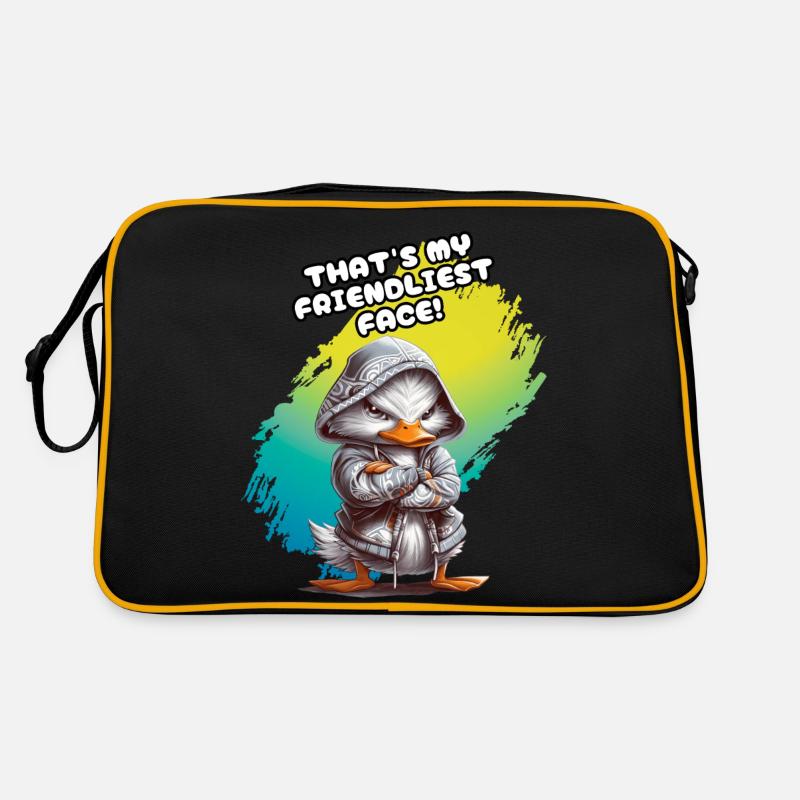 C’EST MON VISAGE LE PLUS AMICAL. Canard, Humour, Fun, Fun Sac Retro