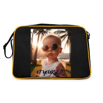 BE PROUD OF YOURSELF - SOIT FIER(E) DE TOI - Retro Bag - black/gold - Back