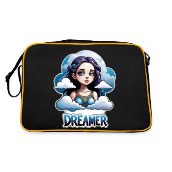 rêver - rêveur - rêveuse - rêve - rêverie - Sac Retro - noir/or - Dos