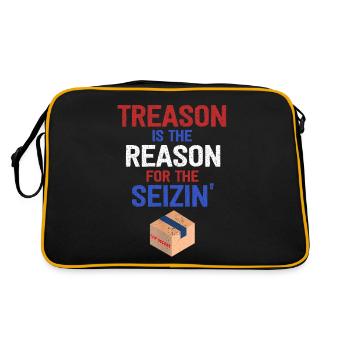 La trahison est la raison du raid du FBI de Seizin - Sac Retro - noir/or - Dos
