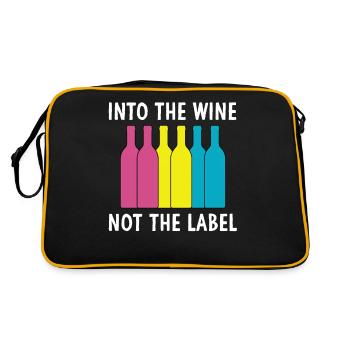 Into The Wine Not The Label Pride Drinking LGBTQ - Retro Bag - black/gold - Back