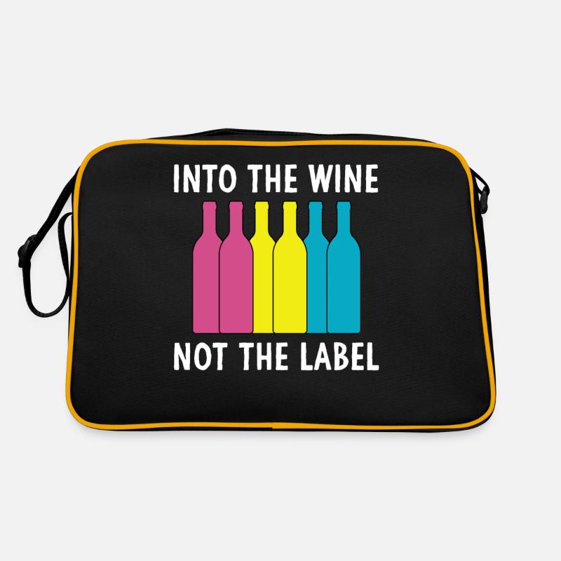 Into The Wine Not The Label Pride Drinking LGBTQ Retro Bag
