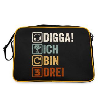 3ème cadeau d’anniversaire 3ème Gamer Gamer disant - Sac Retro - noir/or - Dos