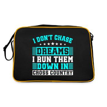 Runn Country Runner and XC Coach - Unique Cross - Retro Bag - black/gold - Back