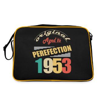 J’ai 71 ans | Je suis né en 1953 - birth - Sac Retro - noir/or - Dos