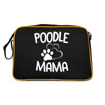 Caniche maman cadeau chien amant vêtements animal de compagnie Caniche maman - Sac Retro - noir/or - Dos