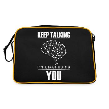 Stop talking, I'll give you a diagnosis - Retro Bag - black/gold - Back