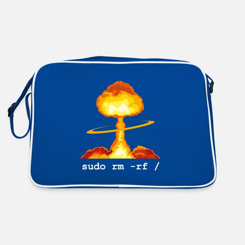Linux Funny Linux Command Sudo RM RF for Men Retro Bag