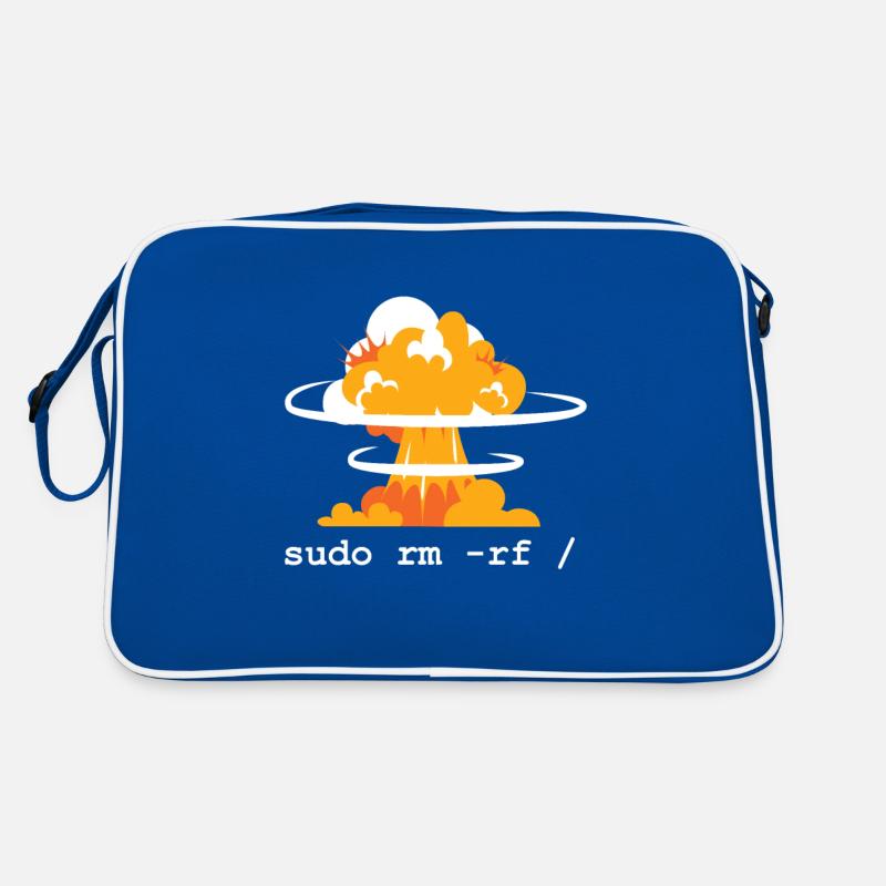 Linux Funny Linux Command Sudo RM RF for Men Retro Bag