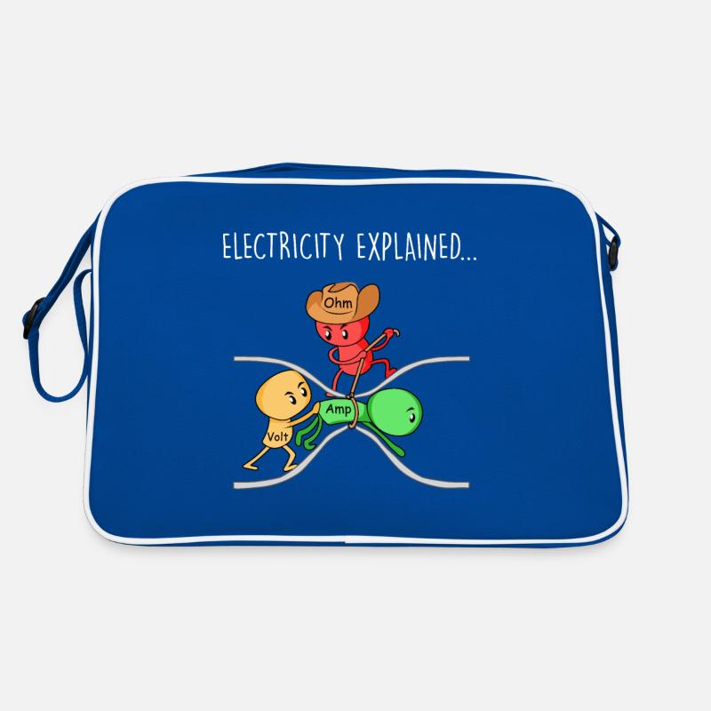 Funny Physics Teacher Electricity Explained Retro Bag