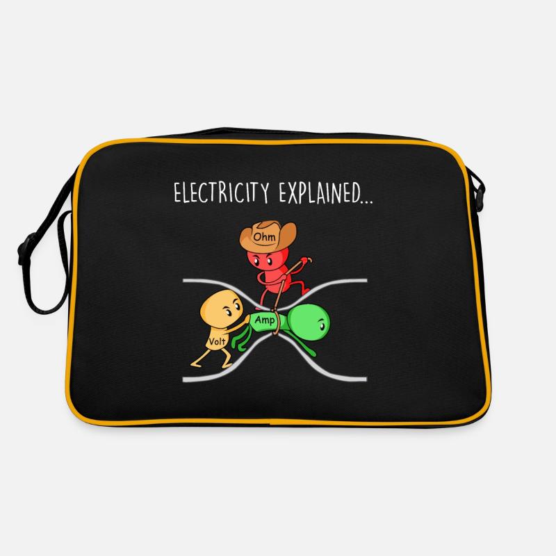 Funny Physics Teacher Electricity Explained Retro Bag