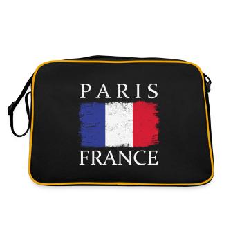 France Drapeau français Capitale de la France Paris Français - Sac Retro - noir/or - Dos