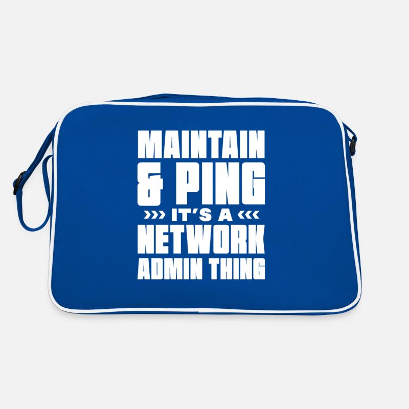 Maintain & ping It's a Network admin thing Retro Tasche