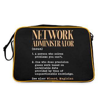 Network administrator Definition - Retro Bag - black/gold - Back