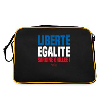 LIBERTY EQUALITY GRILLED SARDINES! - Retro Bag - black/gold - Back