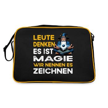 People Thinking Magic Drawing Technical Draftsman - Retro Bag - black/gold - Back