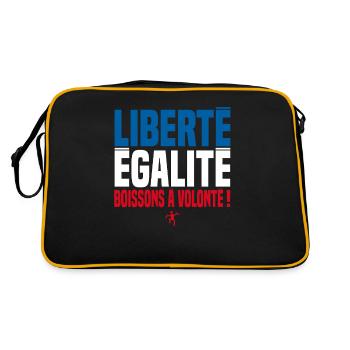 LIBERTE EGALITE BOISSONS A VOLONTE ! - Sac Retro - noir/or - Dos