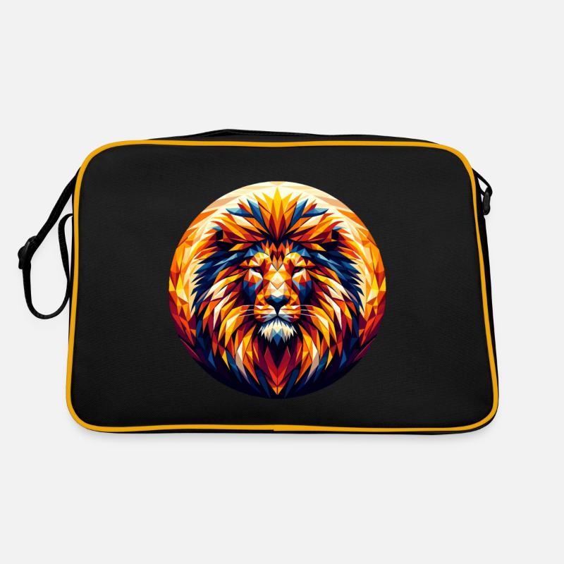 Lion dans l’illustration polygonale Sac Retro