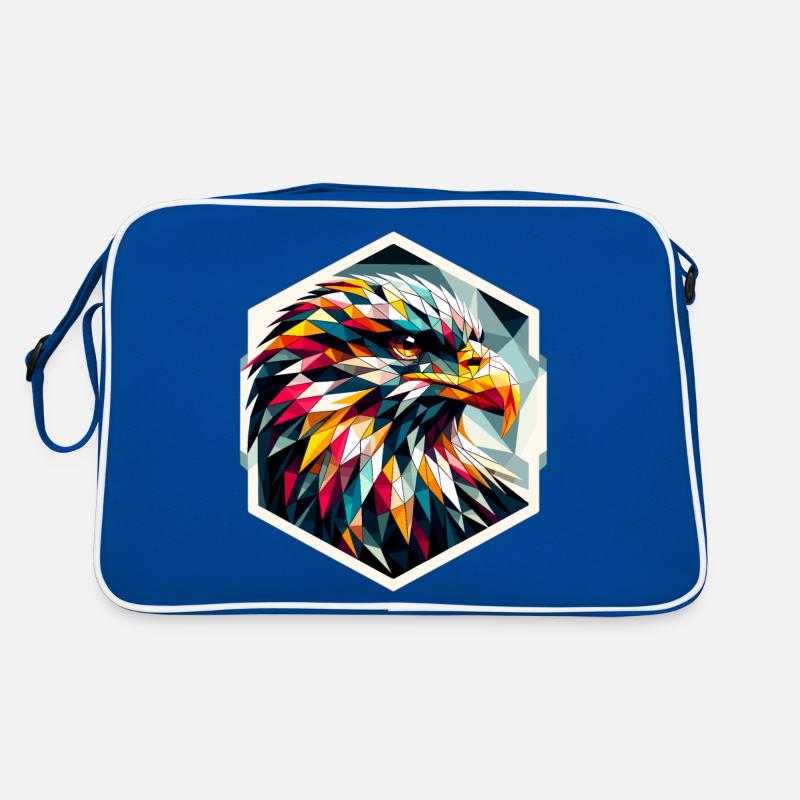 White-tailed eagle in polygon representation Retro Bag