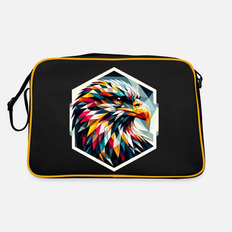 Seeadler in Polygonendarstellung Retro Tasche