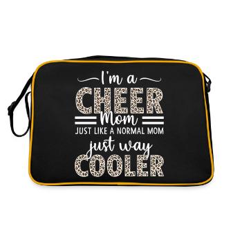 Pom-pom girl mère léopard guépard cheer maman - Sac Retro - noir/or - Dos