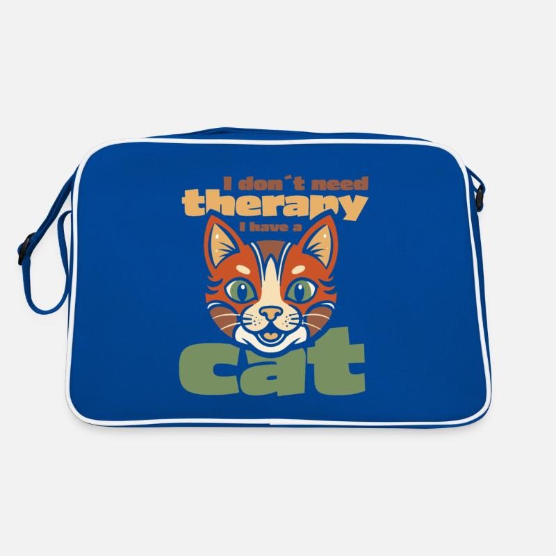 I don´t need therapy. I have a cat Retro Tasche