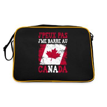 Je peux pas je me barre au Canada - Sac Retro - noir/or - Dos