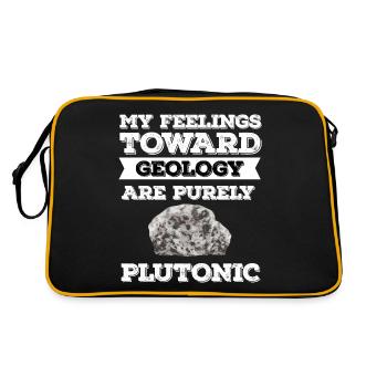 My feeling toward Geology are purely Plutonic - Retro Tasche - Schwarz/Gold - Hinten