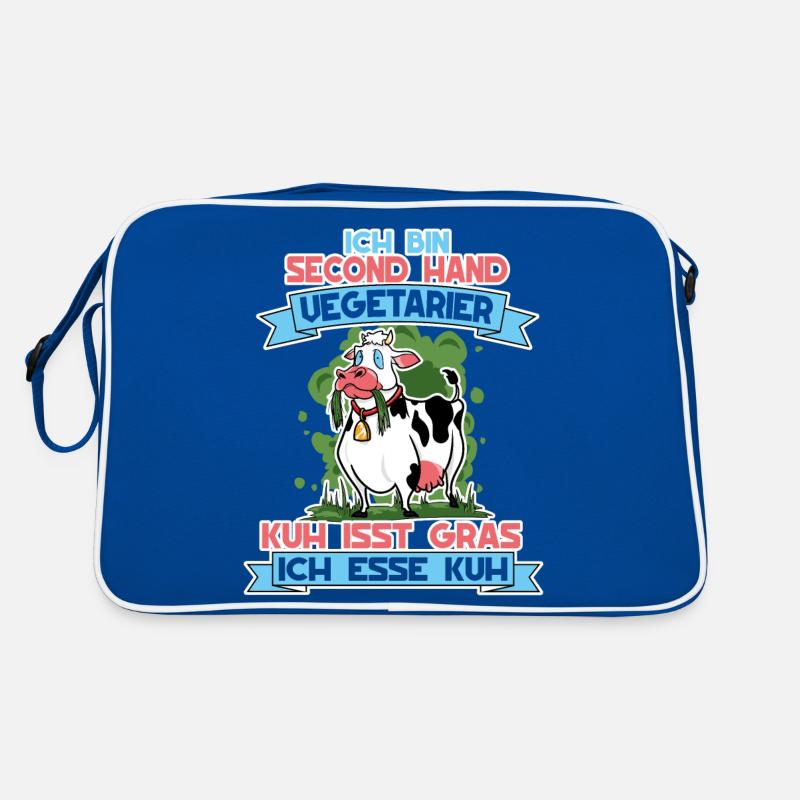 I'm Second Hand Vegetarian Cow Eats Grass Retro Bag