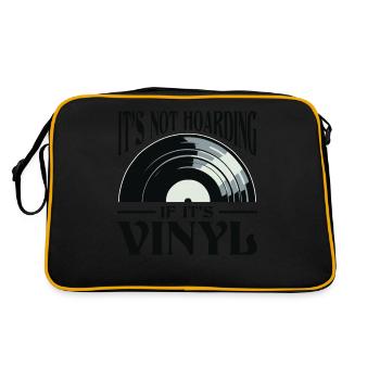 It's Not Hoarding If It's Vinyl - Retro Bag - black/gold - Back