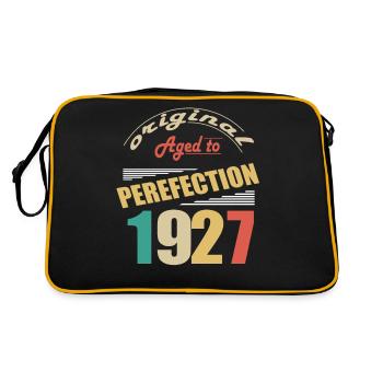 J’ai 97 ans | Je suis né en 1927 - birth - Sac Retro - noir/or - Dos