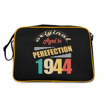 J’ai 80 ans | Je suis né en 1944 - birth - Sac Retro - noir/or - Dos