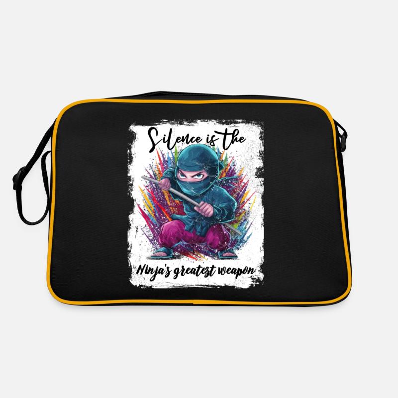 Silence is the Ninja's greatest weapon Retro Bag