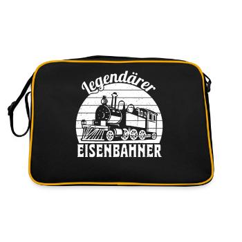 Legendary Railroader Retro Locomotive - Retro Bag - black/gold - Back