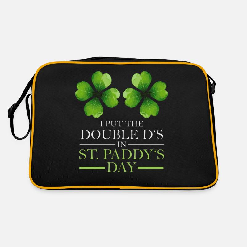 Double Ds On St Paddys Day Shamrock Retro Bag