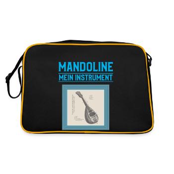 Mandoline Mein Instrument - Retro Tasche - Schwarz/Gold - Hinten