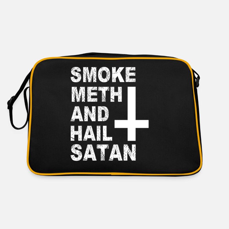 Fumer Meth Hail Satan Drôle Satanique Sac Retro