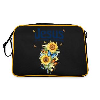 Jésus Ce n’est pas de la religion, c’est une relation - Sac Retro - noir/or - Dos