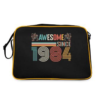 1984 Jubiläum seit 1984 Jahrgang 1984 - Retro Tasche - Schwarz/Gold - Hinten