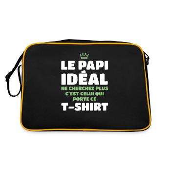 The ideal Grandpa, look no further, is me - Retro Bag - black/gold - Back