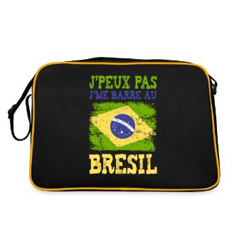 Je peux pas je me barre au Brésil - Sac Retro - noir/or - Dos