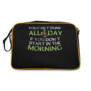 you can't drink - Retro Bag - black/gold - Back
