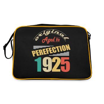 Ich bin 99 Jahre alt | Ich bin 1925 geboren - geboren - Retro Tasche - Schwarz/Gold - Hinten