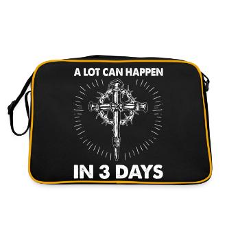 Beaucoup de choses peuvent se passer en 3 jours de croix du jour de Pâques - Sac Retro - noir/or - Dos
