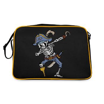 Dabbing Squelette Pirate Halloween Costume Enfants - Sac Retro - noir/or - Dos